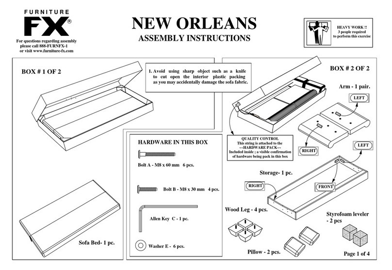 Furniture FX NEW ORLEANS Assembly instructions