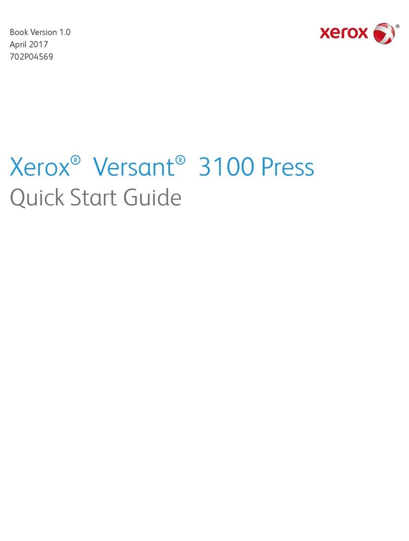 Xerox Versant 3100 quick start guide