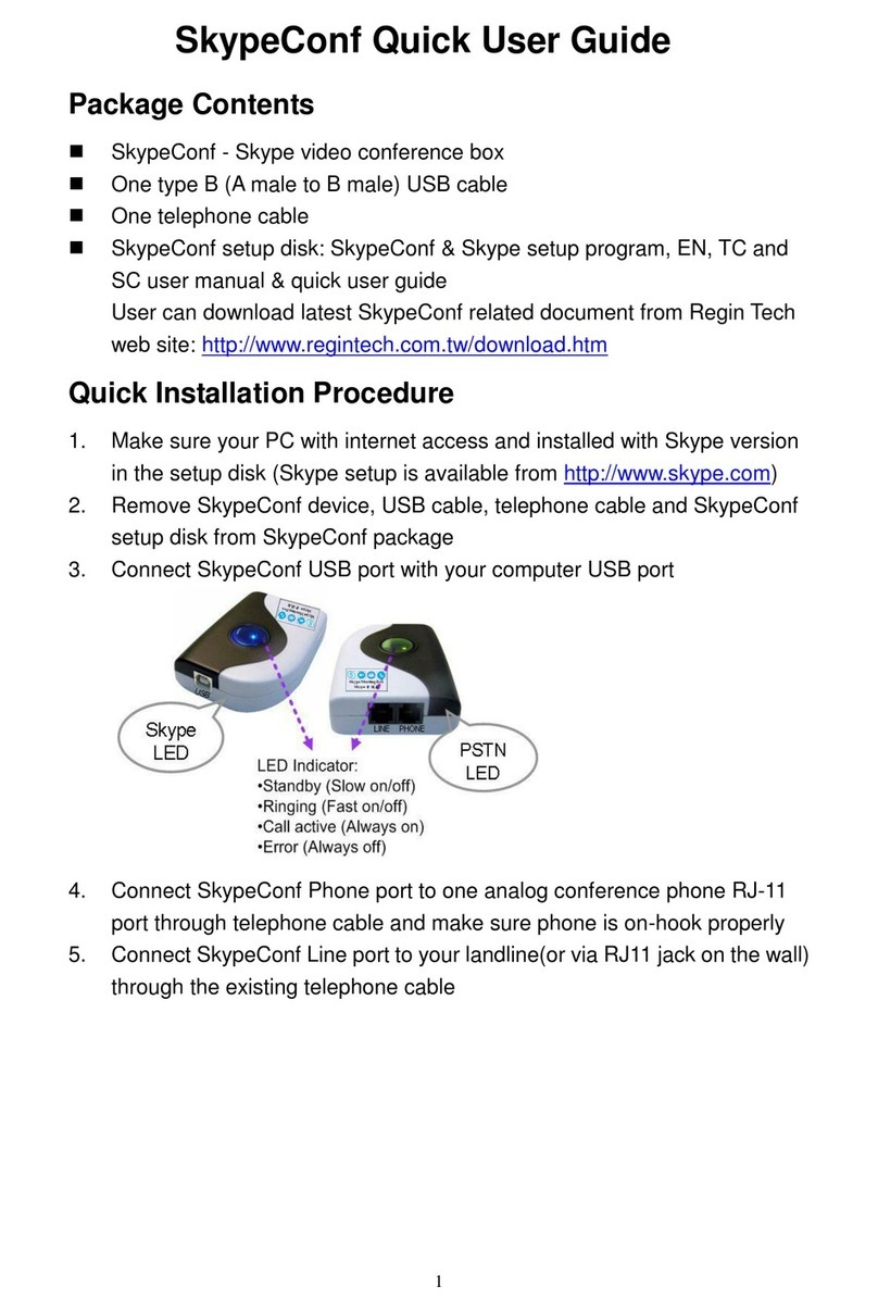 Regin Tech SkypeConf Quick user guide