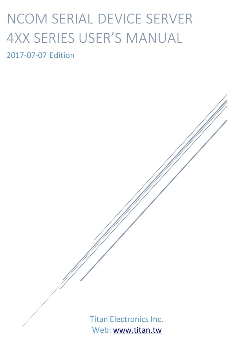 Titan Electronics NCOM SERIAL 4XX Series User manual