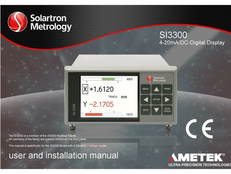 Solarton Metrology SI3300 Operating manual