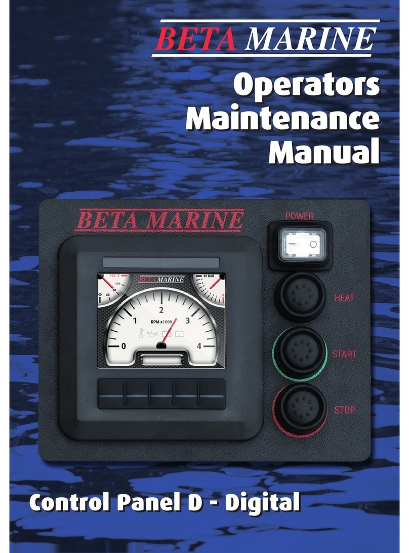 Beta Marine D Panel Operator's  maintenance manual