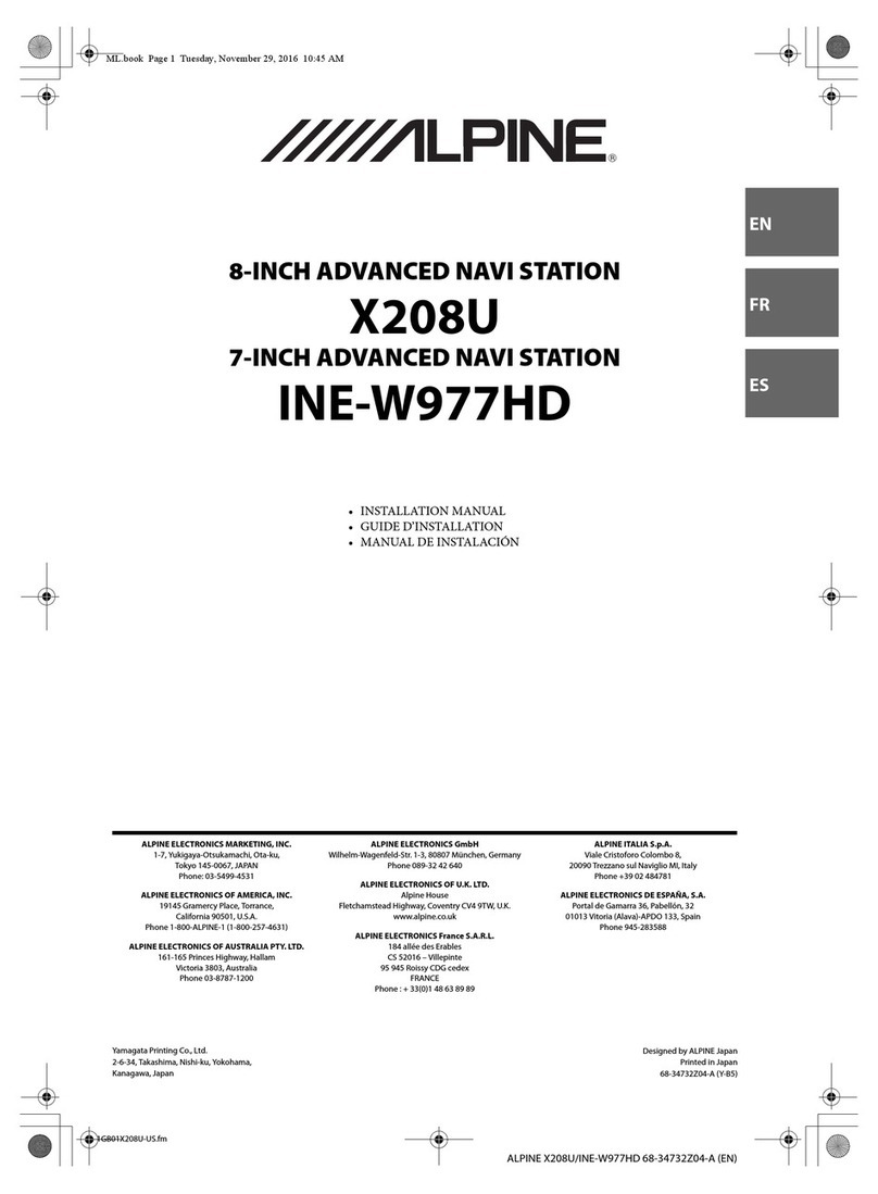 Alpine X208U User manual