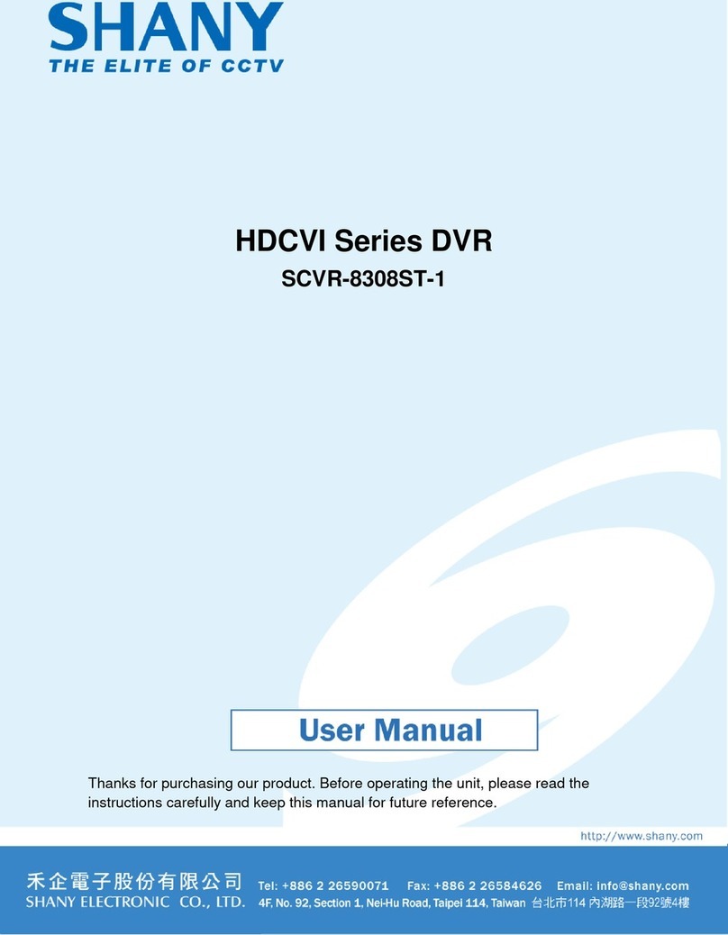 SHANY SCVR-8308ST-1 user manual