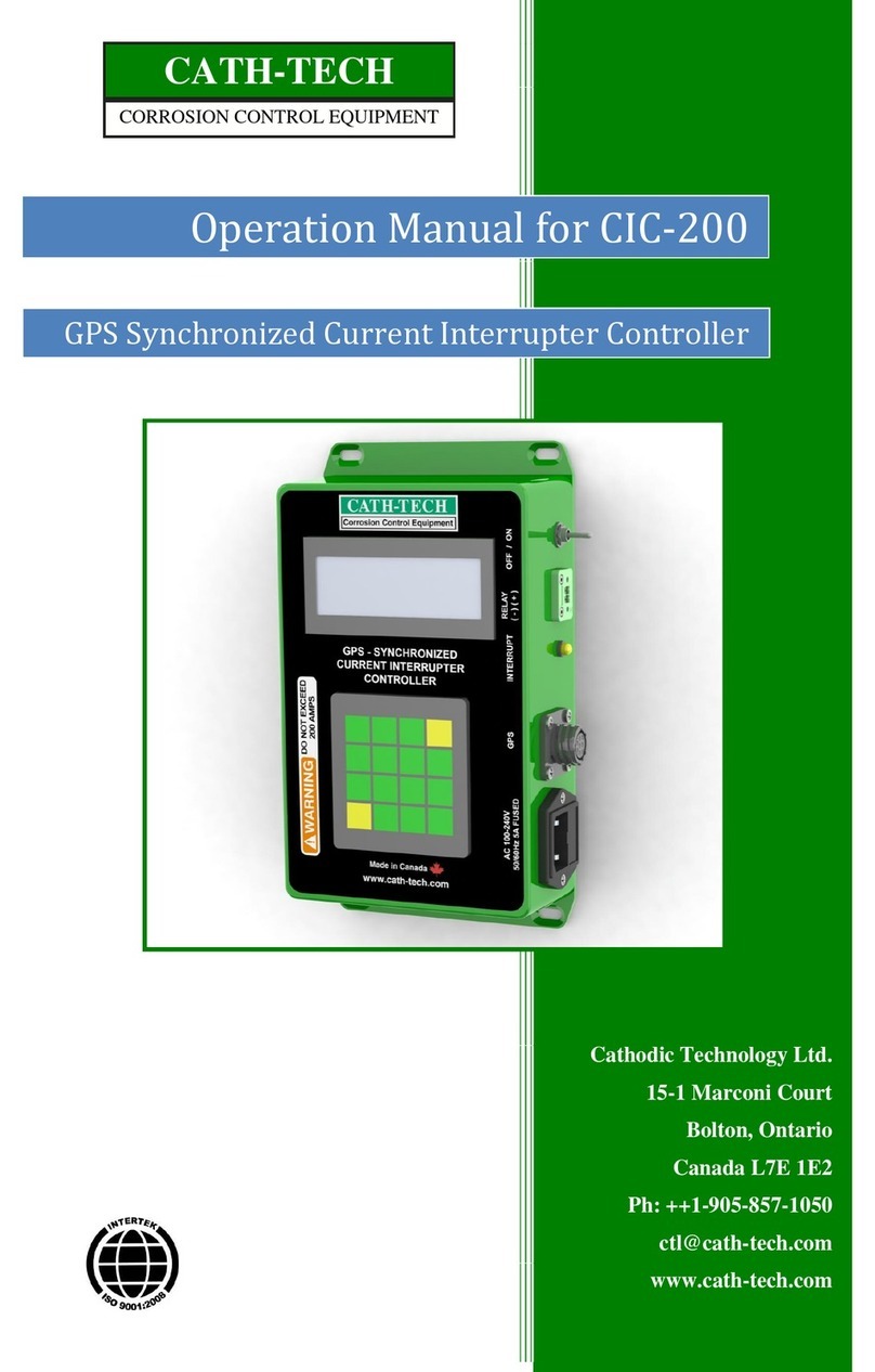 CATH-TECH CIC-200 Operation manual
