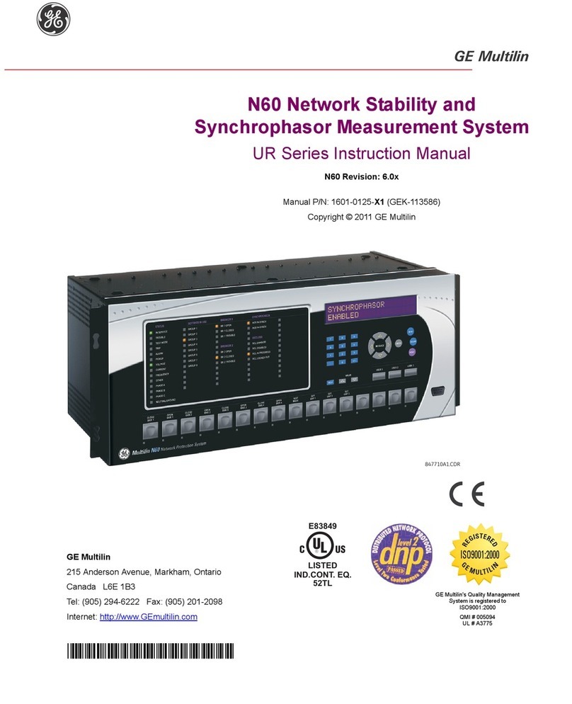 GE Multilin UR Series N60 User manual