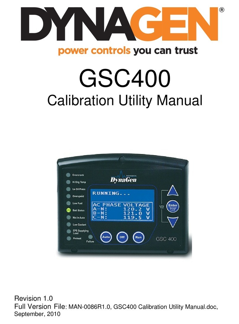 DynaGen GSC400 Series Calibration utility manual