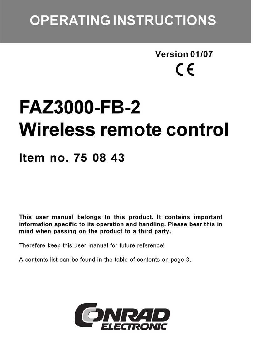 Conrad Electronic FAZ3000-FB-2 operating instructions