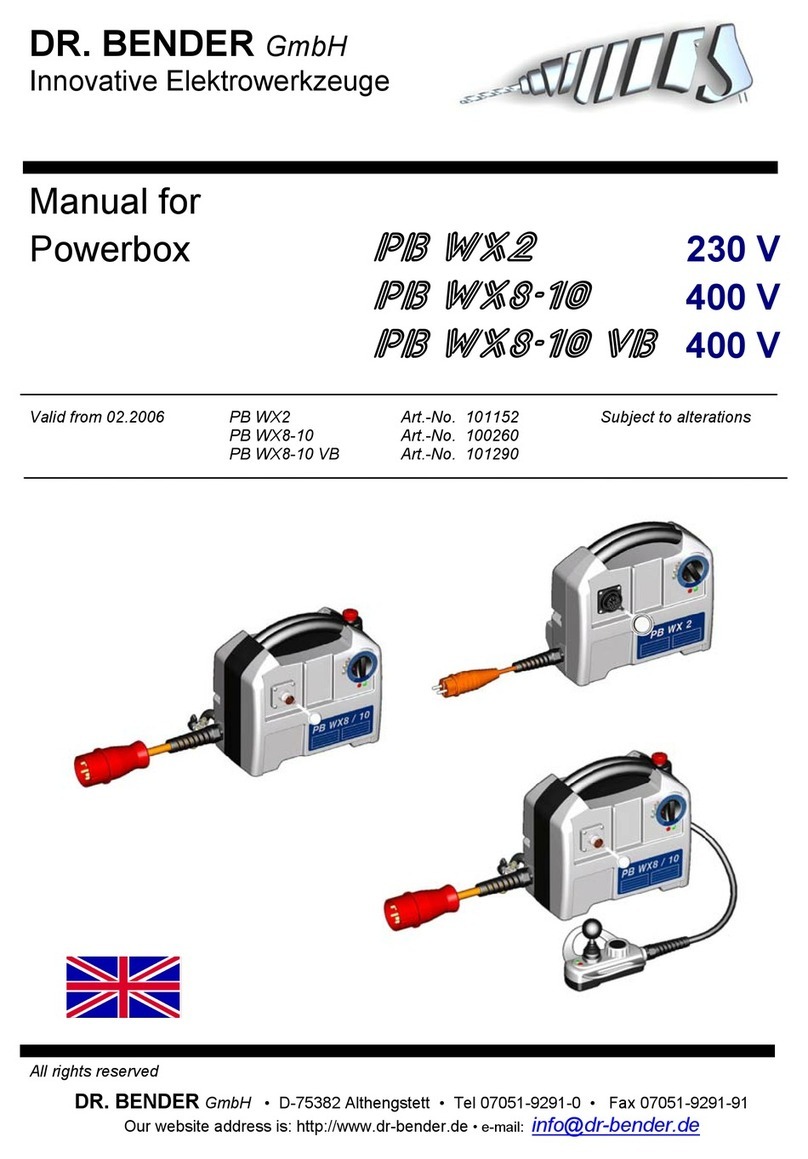 DR. BENDER PB WX2 manual
