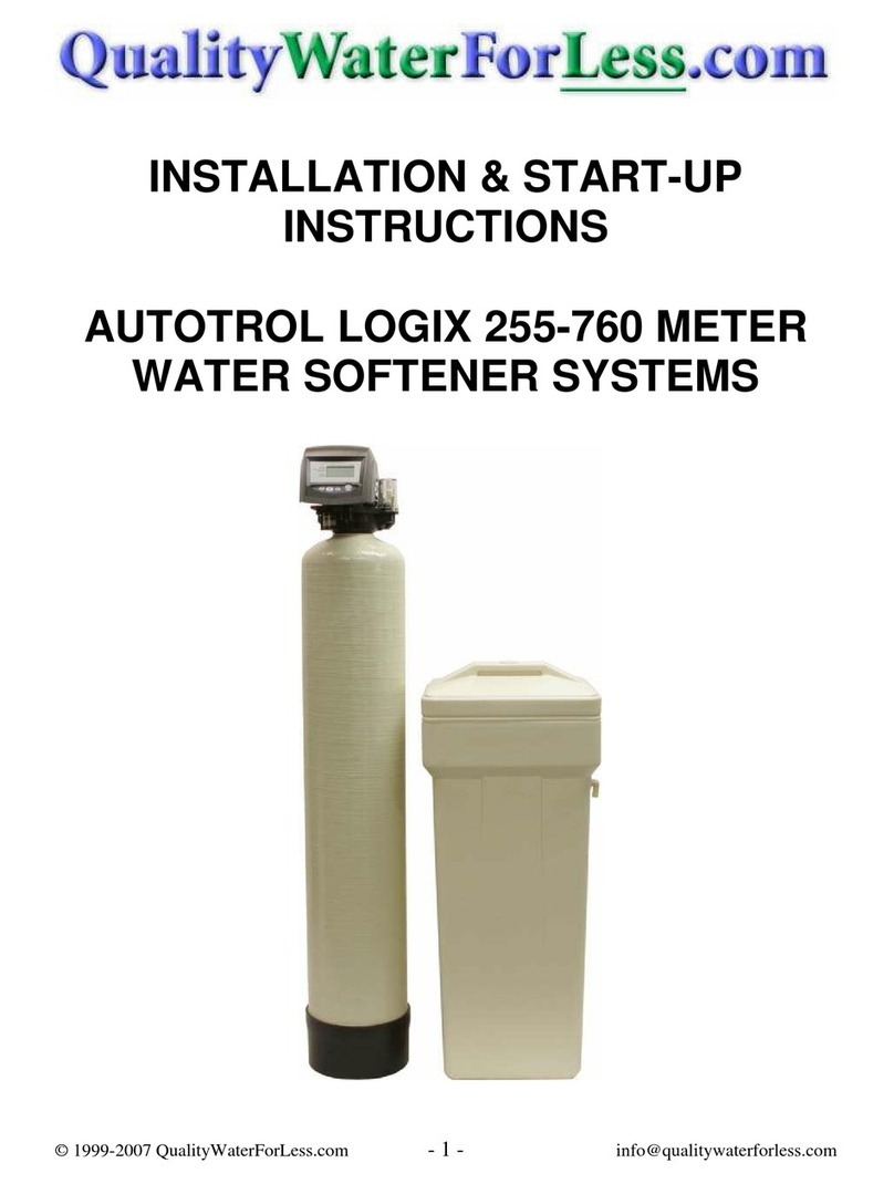 Autotrol LOGIX 255-760 Meter Installation & start-up instructions Autotrol LOGIX 255-760 Meter Installation & start-up instructions