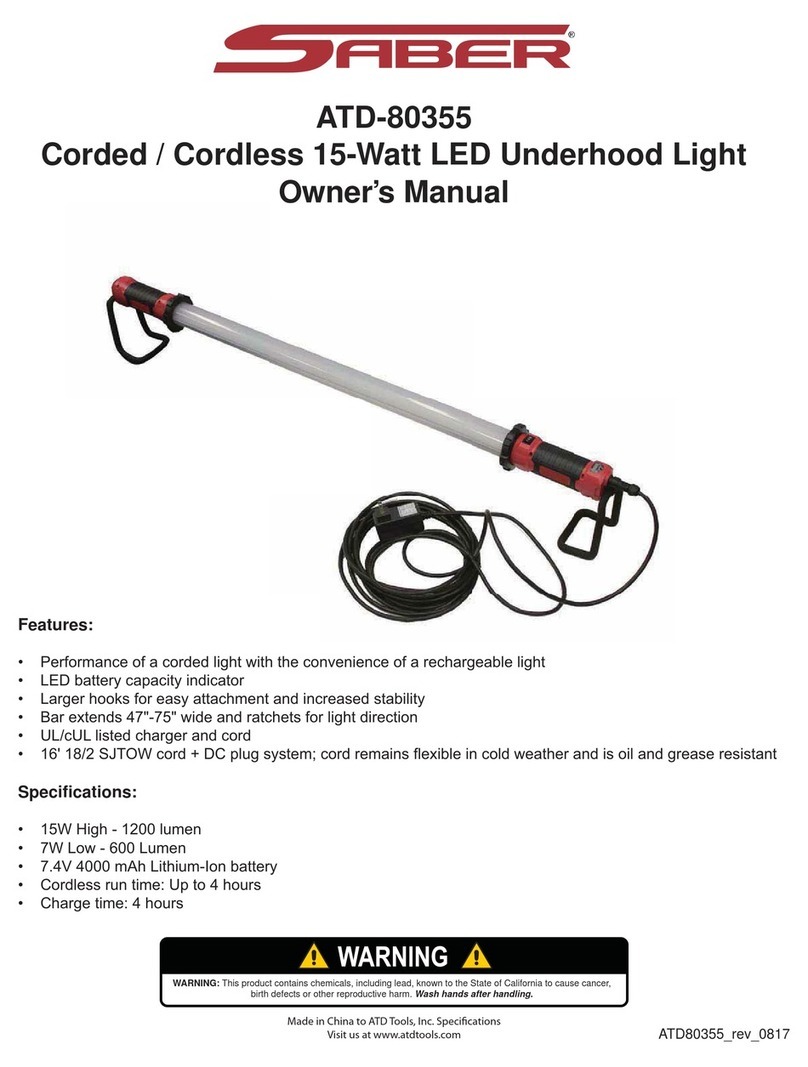 ATD Tools Saber ATD-80355 owner's manual