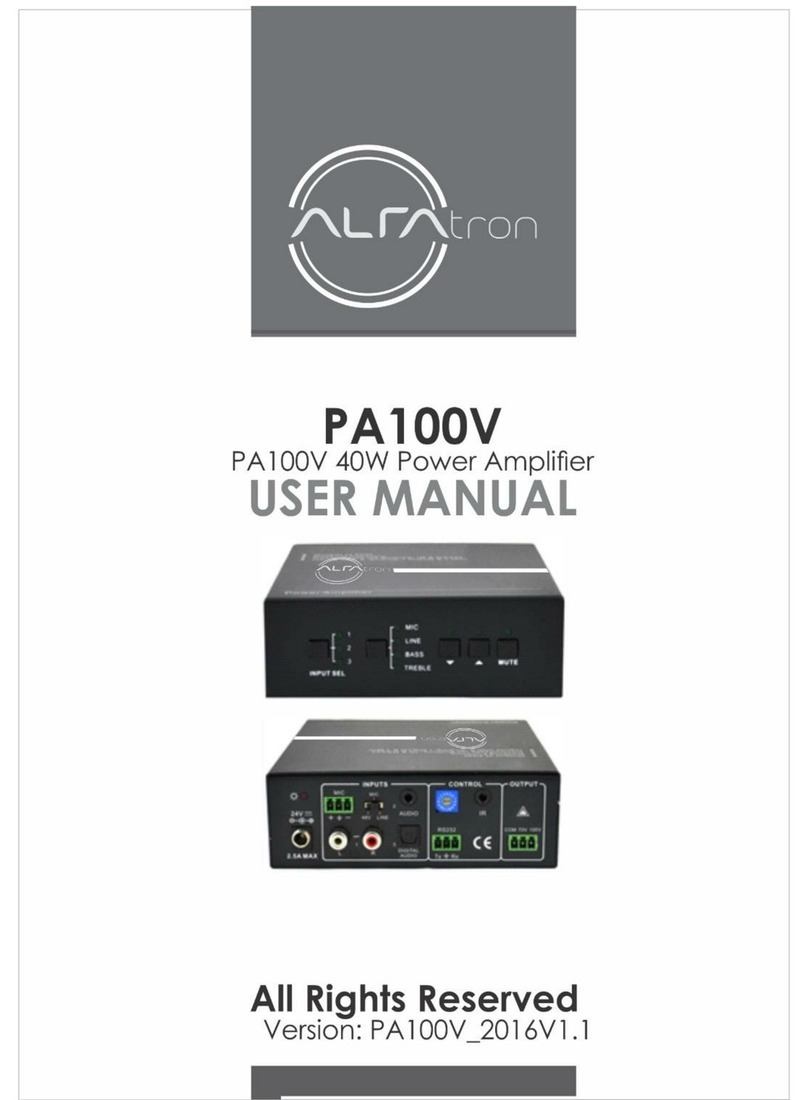 ALFAtron PA100V user manual