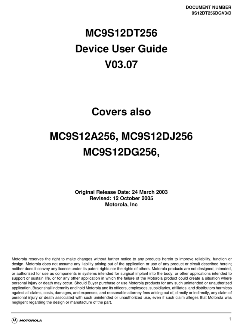 Motorola MC9S12DT256 User manual