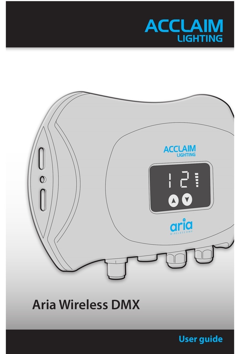 Acclaim Lighting Aria Wireless DMX user guide