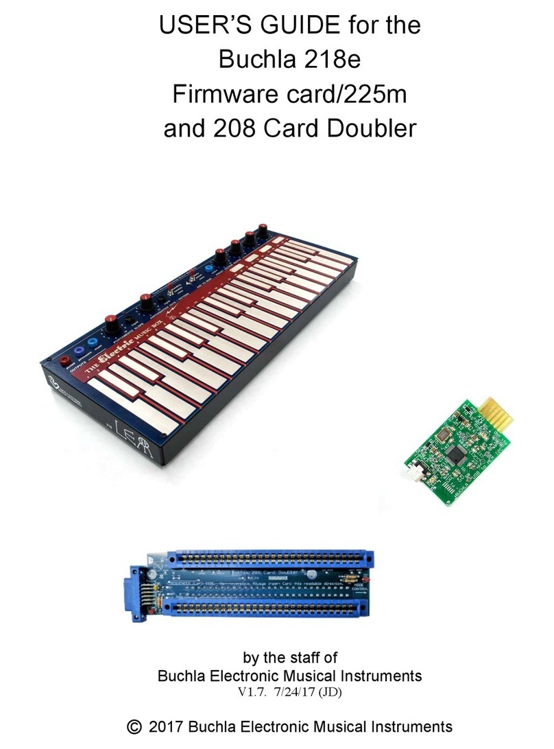 Buchla Electronic 218e User manual