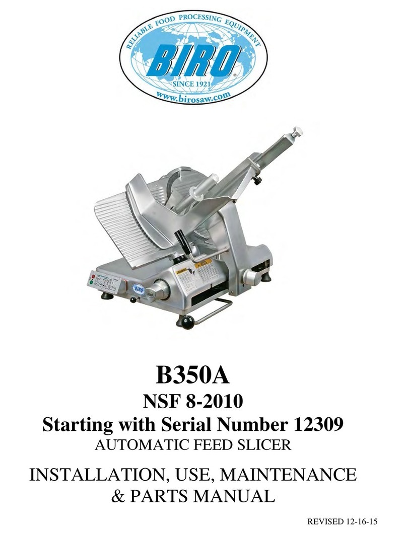 BIRO B350A Specification sheet