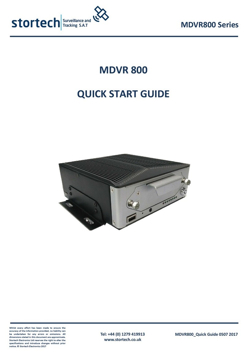 Stortech MDVR 800 series quick start guide