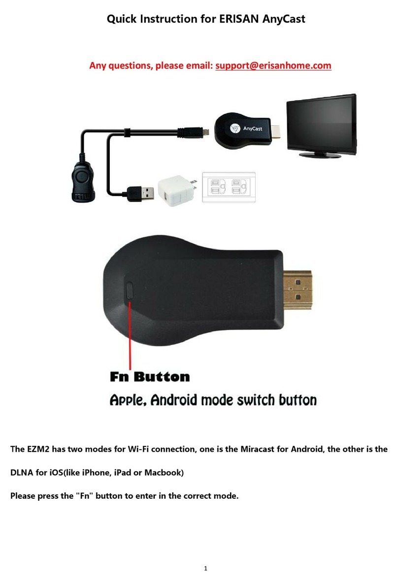 Erisan AnyCast EZM2 Quick instructions
