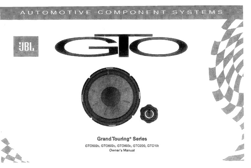 JBL GTO502C owner's manual