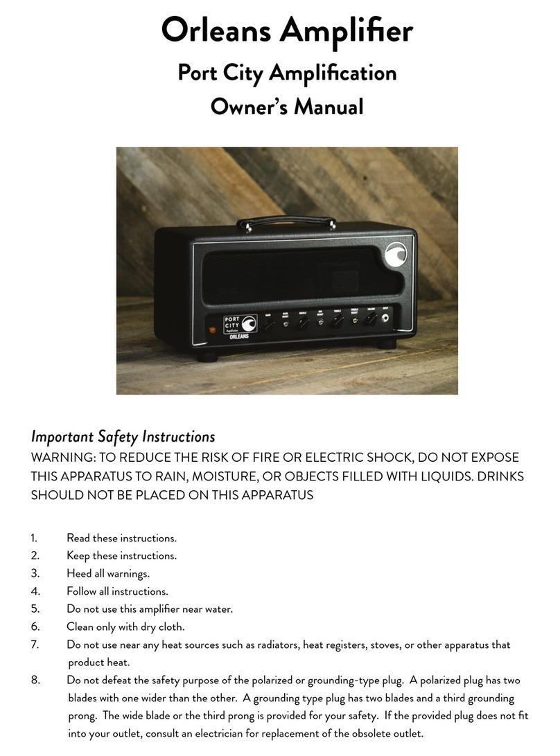 Port City Amplification Orleans Amplifier owner's manual