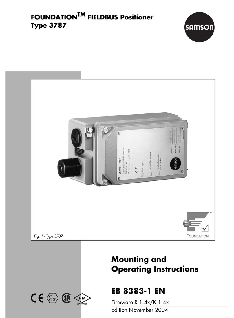 Samson foundation 3787 Service manual
