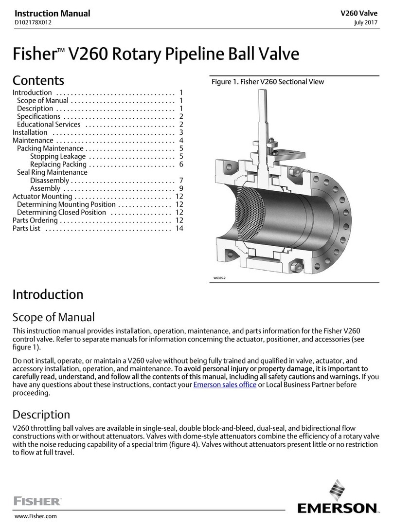 Fisher V260 instruction manual