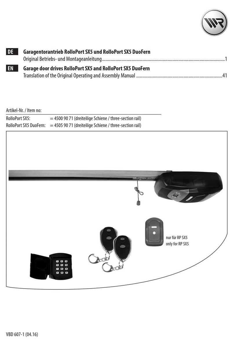 RADEMACHER Rolloport SX5 Operating and assembly manual RADEMACHER Rolloport SX5 Operating and assembly manual