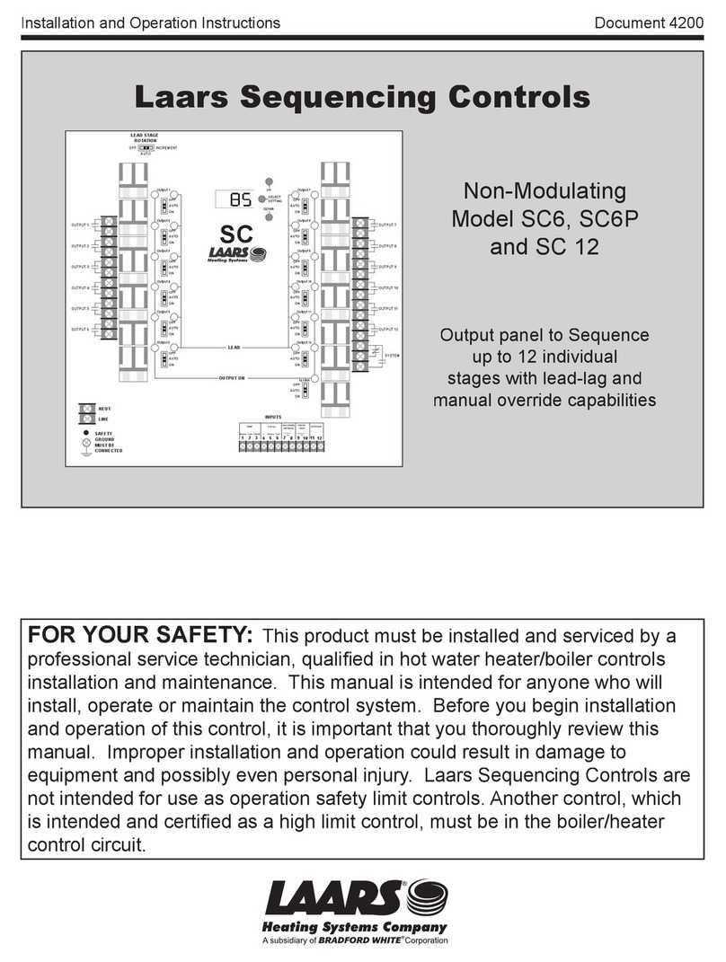 Laars SC6 Installation and operation instructions