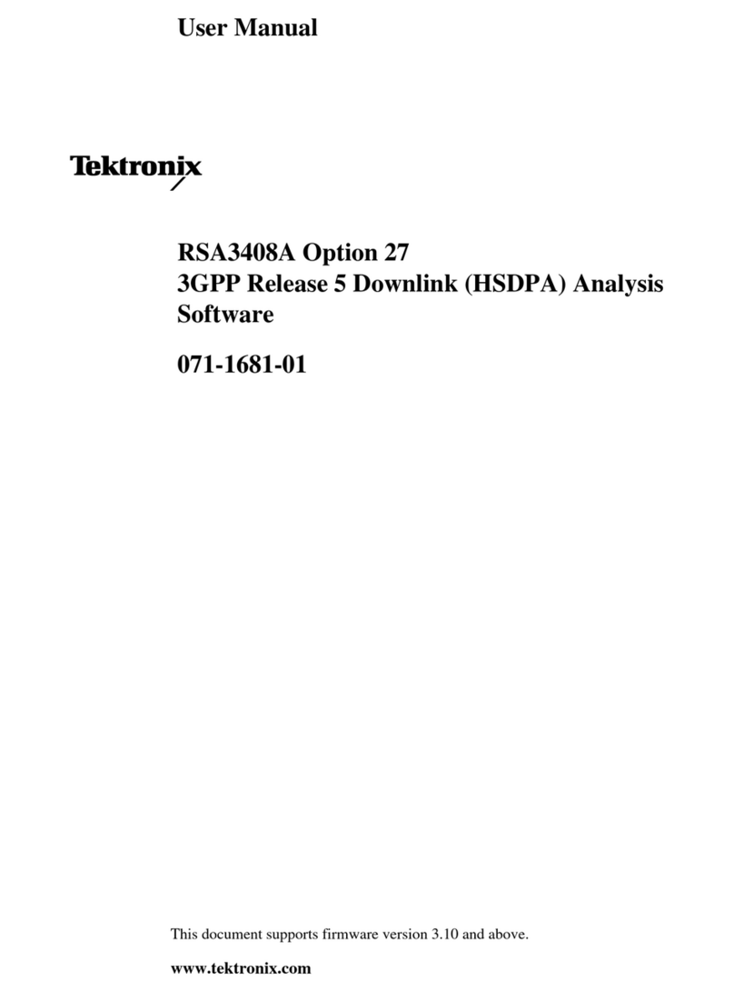 Tektronix RSA3408A User manual