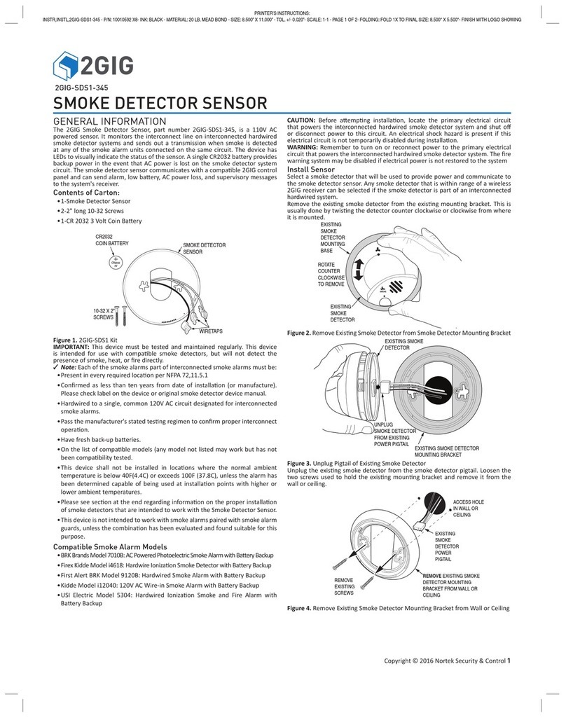 2GIS 2GIG-SDS1-345 User manual
