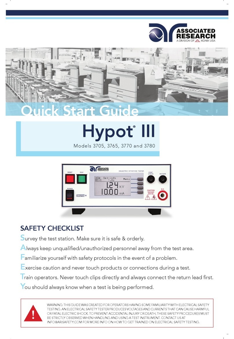 Associated Research HYPOT III 3705 quick start guide Associated Research HYPOT III 3705 quick start guide