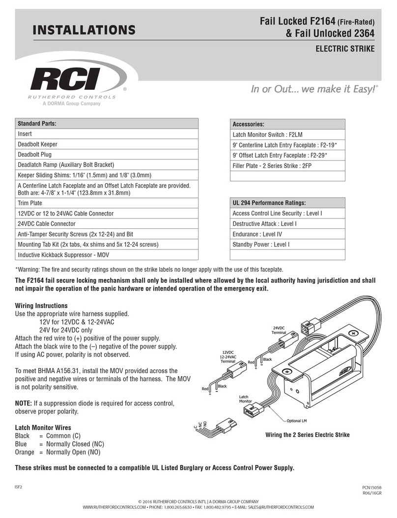 RCI F2164 Installation