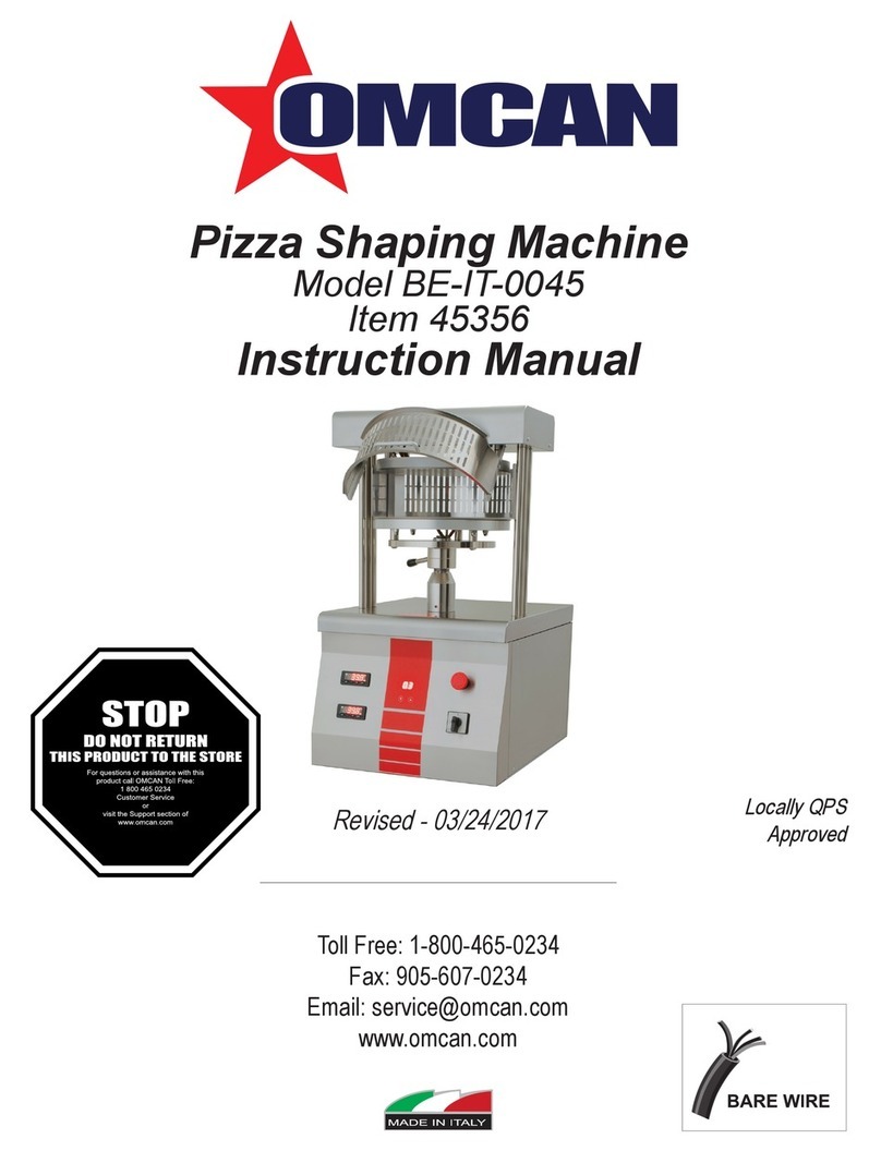 Omcan BE-IT-0045 User manual