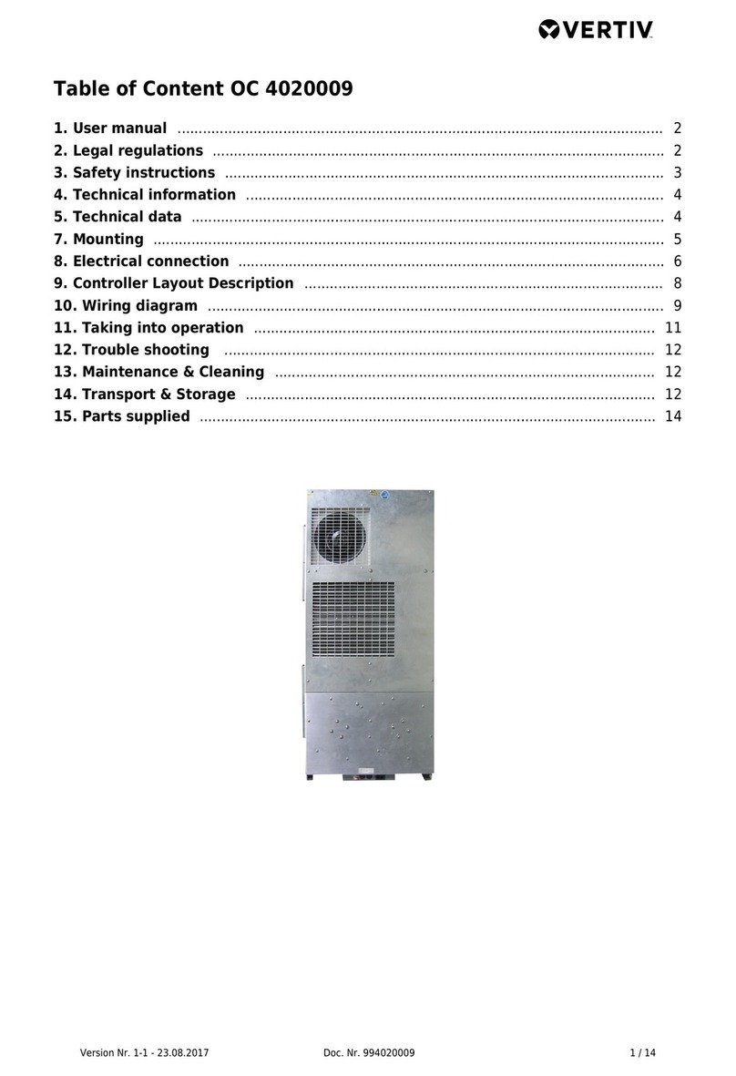 Vertiv OC 4020009 User manual
