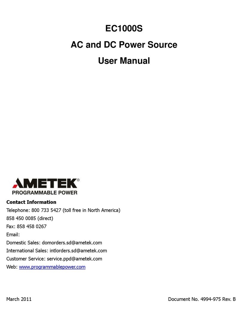 Ametek EC1000S User manual