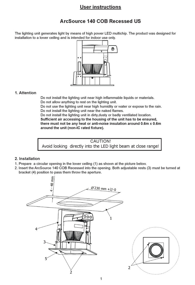Anolis ArcSource 140 COB Recessed User instructions