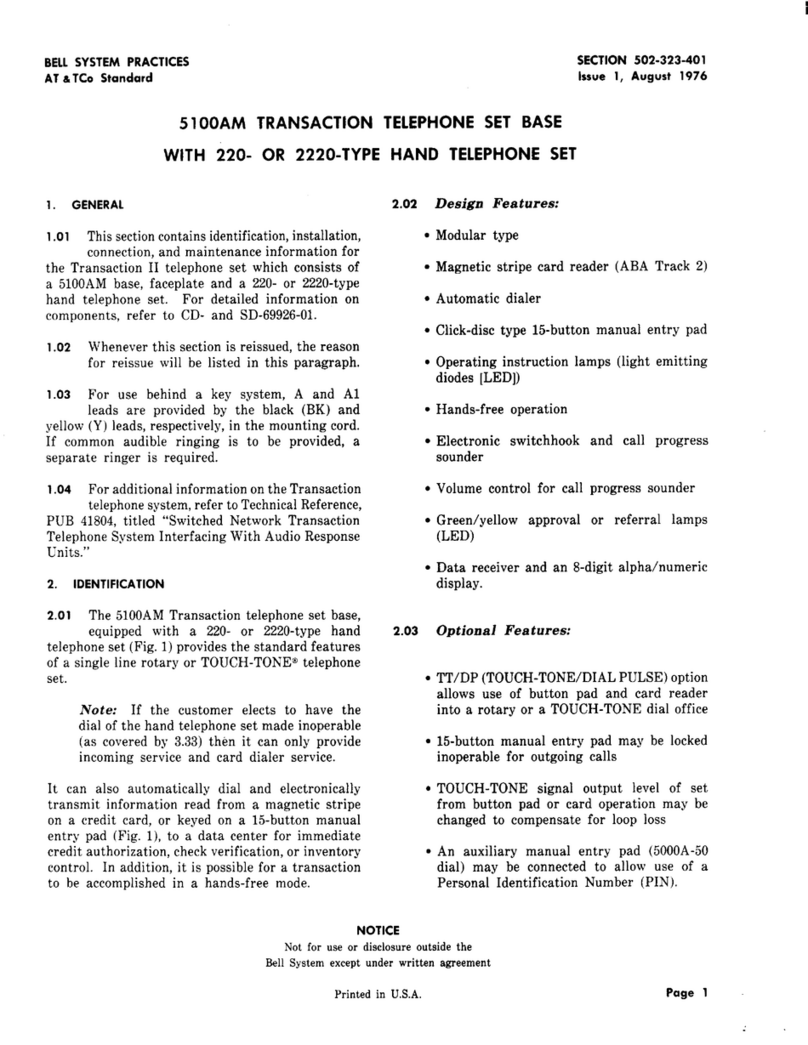 Bell System 5100AM manual