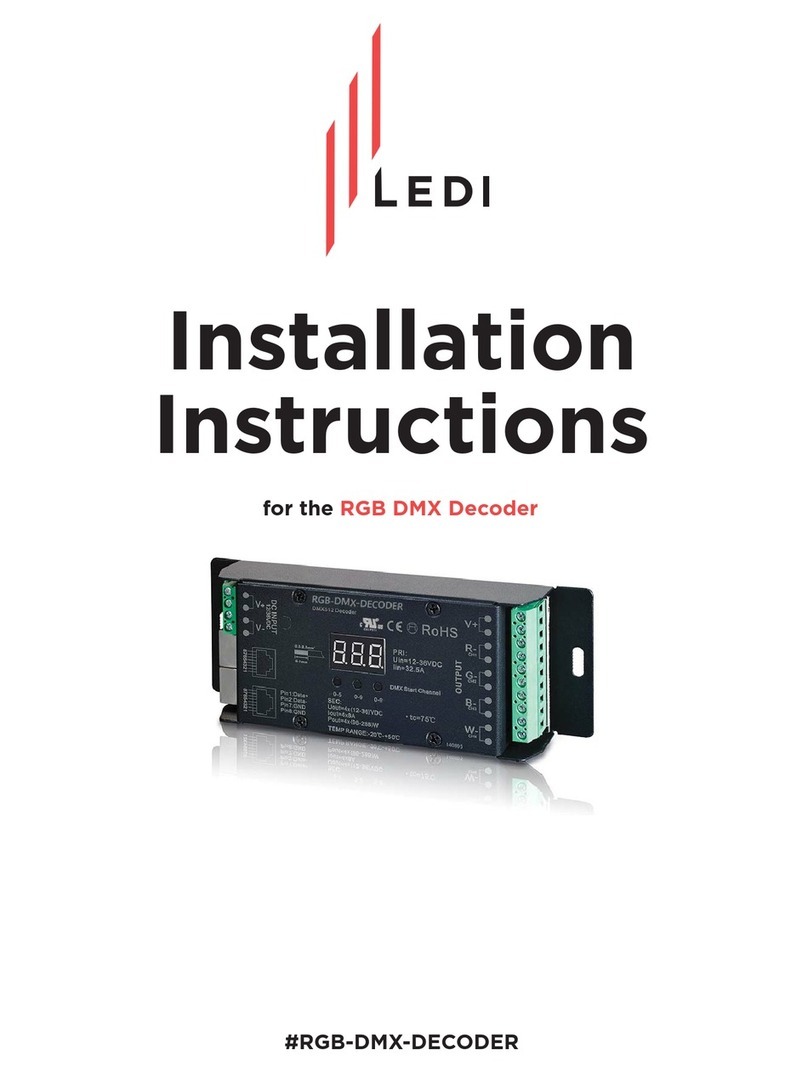 Ledi RGB DMX DECODER installation instructions Ledi RGB DMX DECODER installation instructions
