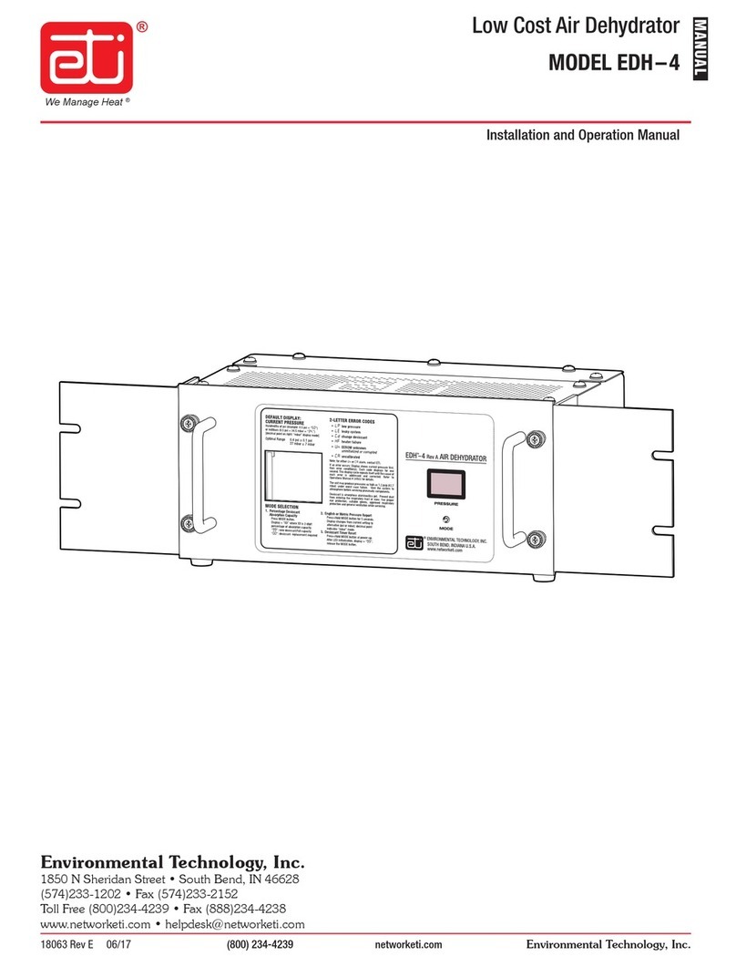 Environmental Technologies EDH-4 Installation and operation manual