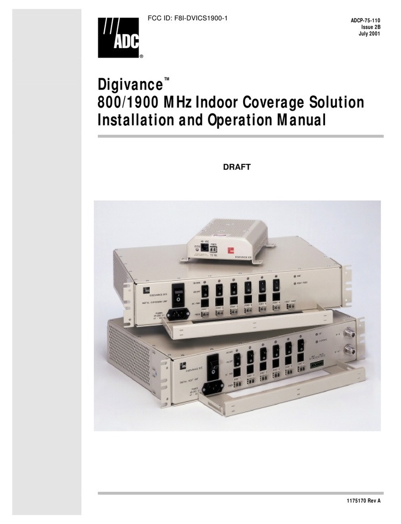 ADC Digivance Installation and operation manual ADC Digivance Installation and operation manual