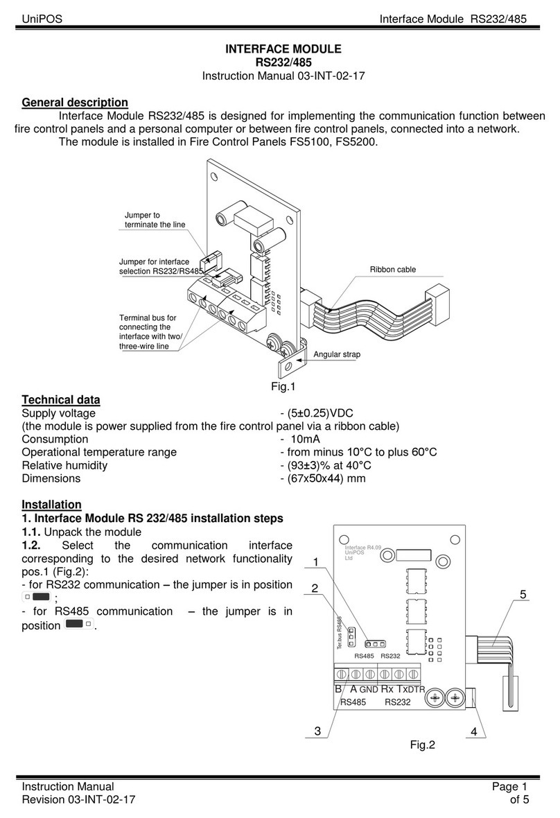UniPOS RS232 instruction manual