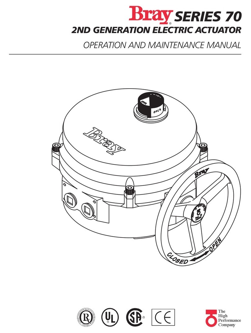 Bray Series 70 Operation and maintenance manual