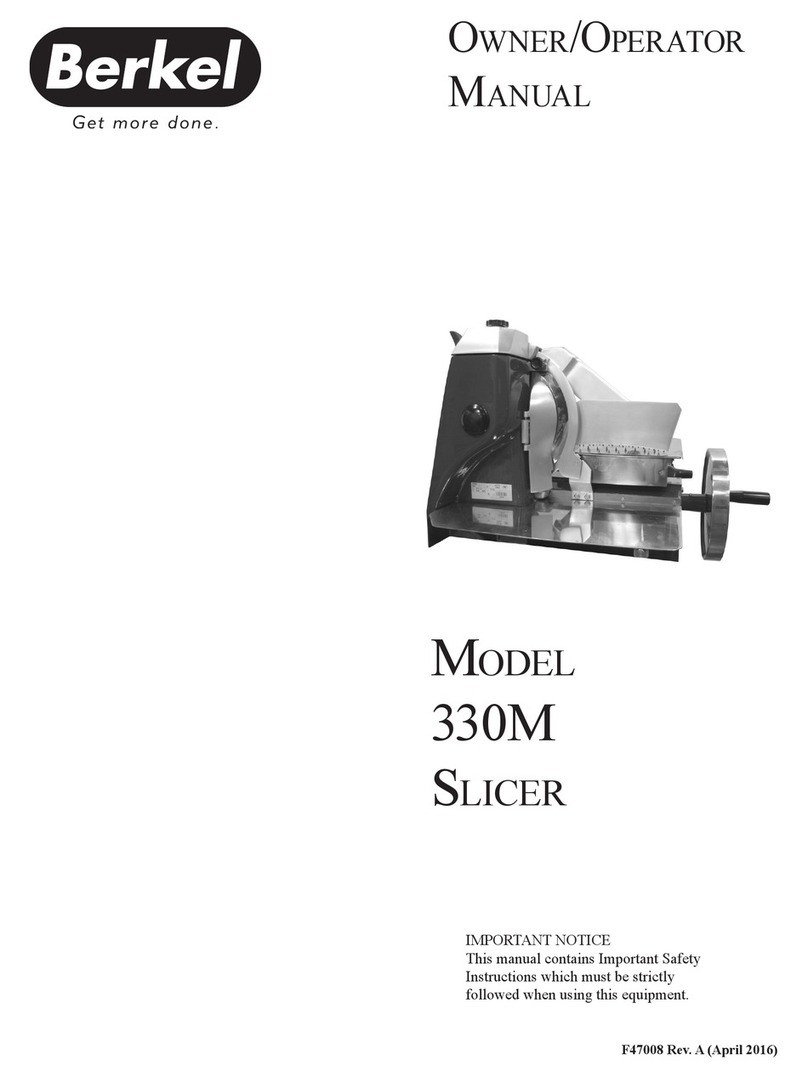 Berkel 330M Owner's/operator's manual