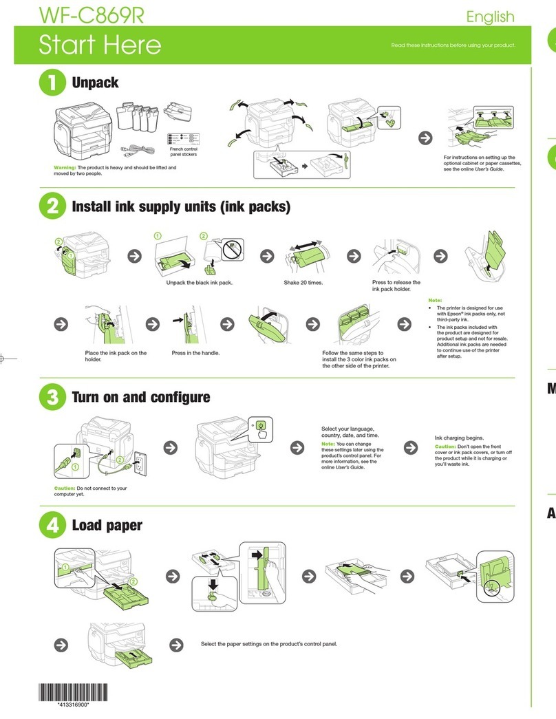 Epson WF-C869R Start guide