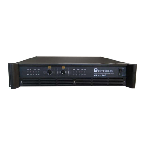 Optimus MT-1500 Installation and operating instructions