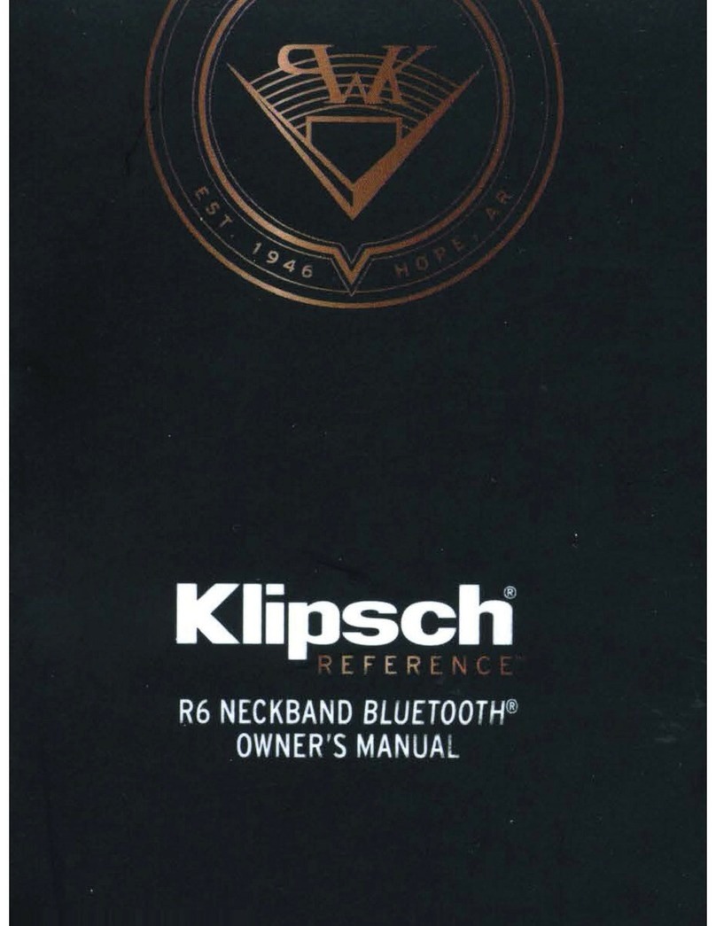 Klipsch R6 owner's manual