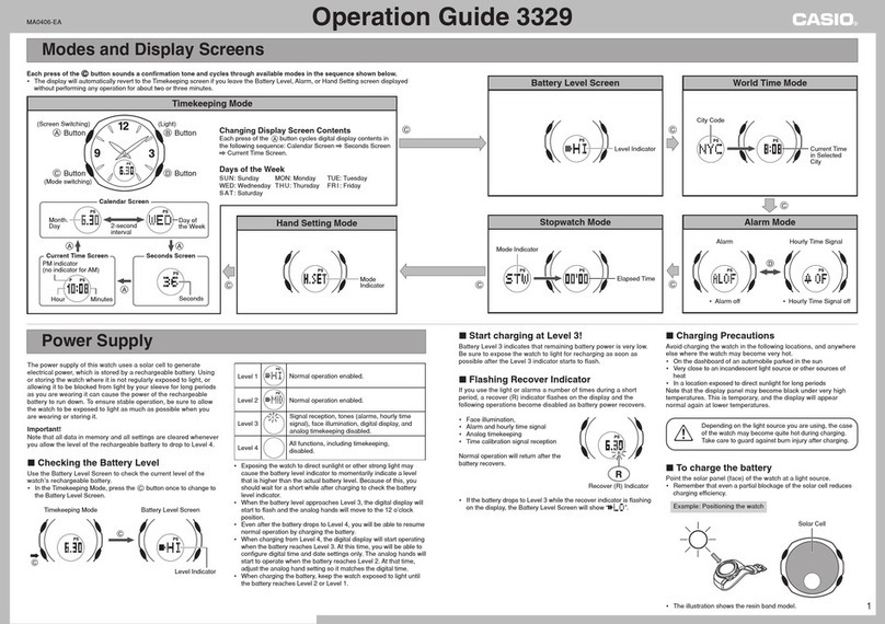 Casio QW-3329 User manual Casio QW-3329 User manual
