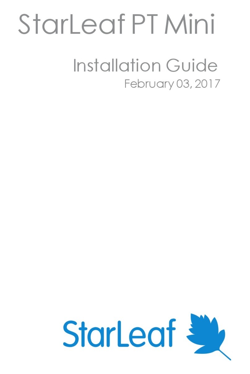 StarLeaf PT Mini User manual StarLeaf PT Mini User manual
