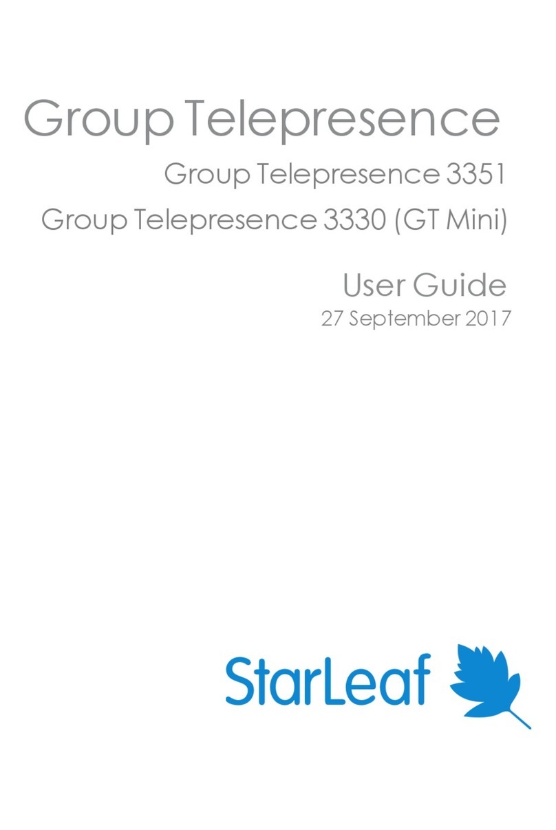 StarLeaf GT 3351 User manual StarLeaf GT 3351 User manual
