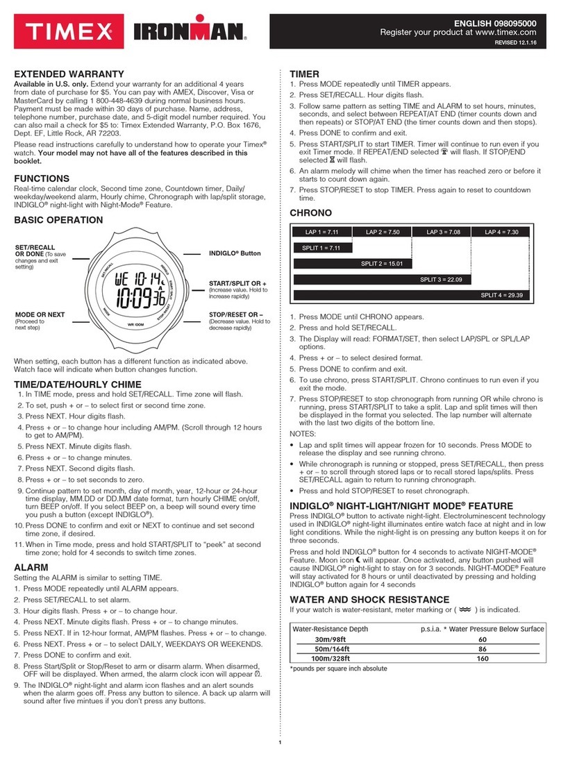 Timex Ironman User manual